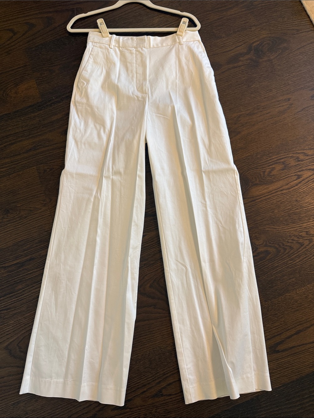 Misa Los Angeles White Wide-Leg Trousers